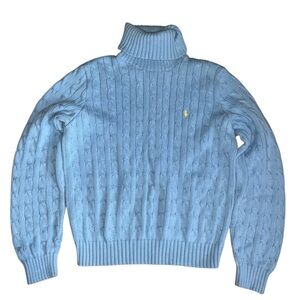 RALPH LAUREN SPORT XL cable sweater turtle neck